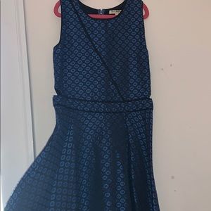 Miss Behave Girls Dark blue dot dress!